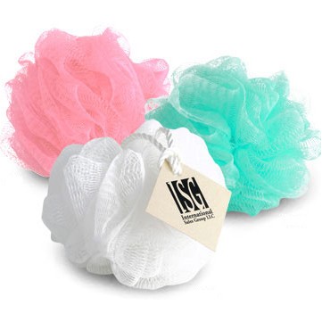 Classic Nylon Net Bath Sponge W/ Imprinted Tag