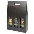 3 Bottle Seta Italian Colored Olive Oil & Vinegar Carrier Box (10 1/2"x3 1/2"x15 3/4")