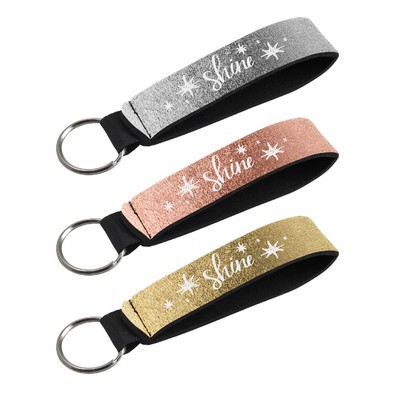 Metallic Neoprene Wrist Strap Key Holder