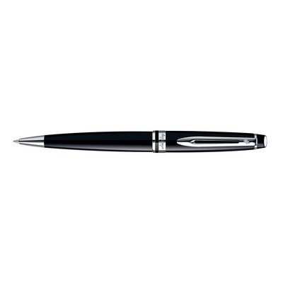 Waterman Expert Ball Point Black Lacquer Chrome Trim Pen