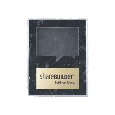 Black Marble Wood Finish Slide-in Photo Plaque