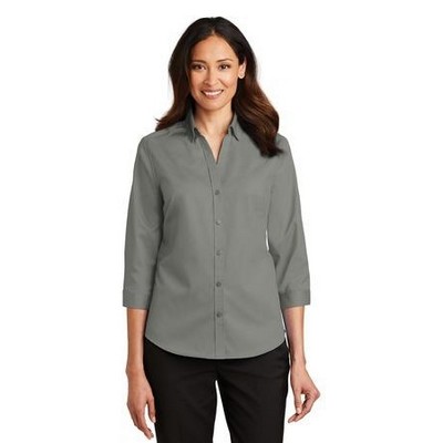 Port Authority® SuperPro™ Ladies 3/4- Sleeve Twill Shirt