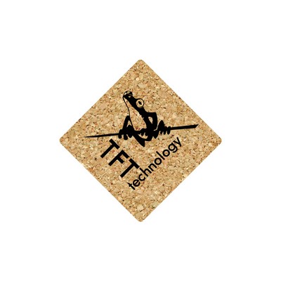 4" Econo Diamond Cork Coaster