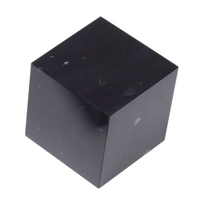 Jet Black Marble Cube (2"x2"x2")