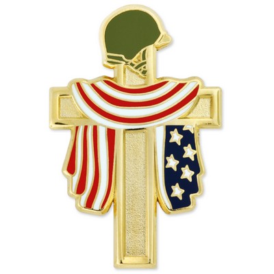 Fallen Heroes Cross Pin