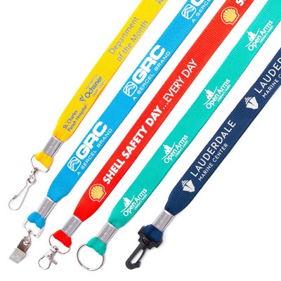 3/4" Flat Polyester Lanyard