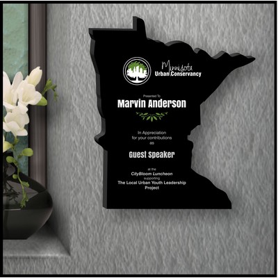 11" Minnesota Black Acrylic Plaque