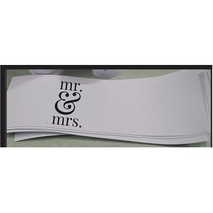 Stock "Mr. & Mrs." Napkin Bands (Pack of 25)