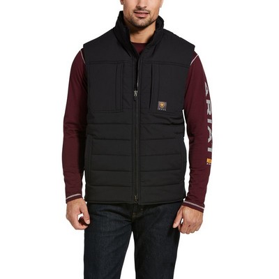 Ariat® Men's Black Rebar® Valiant Stretch Canvas Insulated Vest