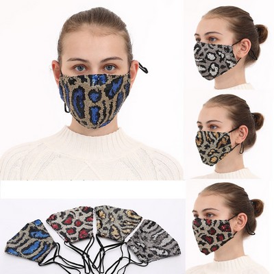 Leopard Sequin Party Mask