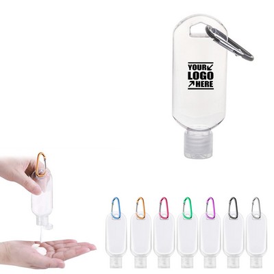 50ml Sanitizer Dispenser Bottle w/Carabiner