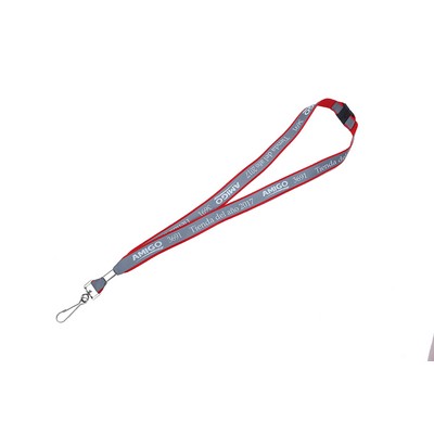 Reflective Polyester Lanyard With J-Hook & Breakaway