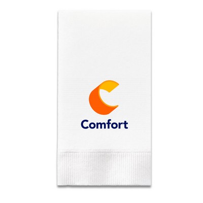 3 Ply White Dinner Napkin - 1/8 Fold, Digital