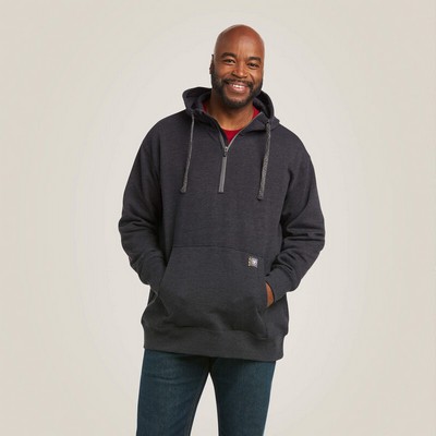 Ariat® Men's Charcoal Gray Rebar® Workman™ ¼ Zip Hoodie