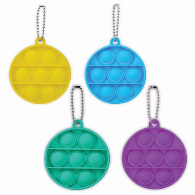 Fidget Popper Round Shaped Keychain