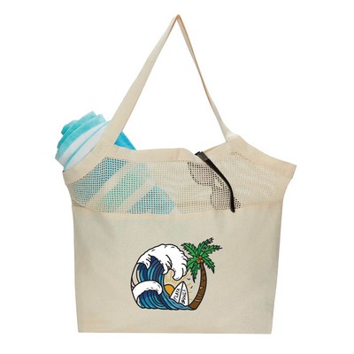 Mesh Beach Bag - Full Color Transfer (20"x 15" x 5")