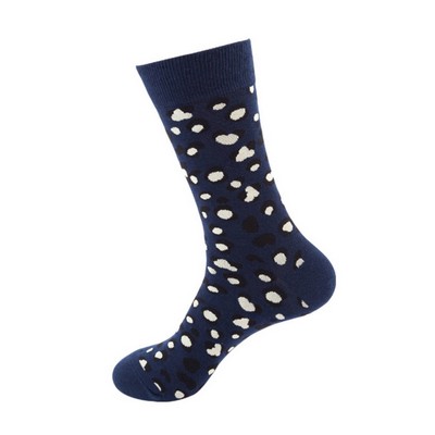 Spot Patterns Sock Jacquard Sock Long Sock Solid Dress Sock Cotton Crew Dress Socks