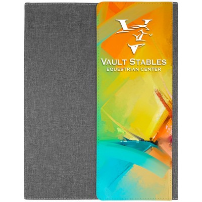 Subli-Tru Portfolio Fold Over Flap Front Cover w/ Note Pad