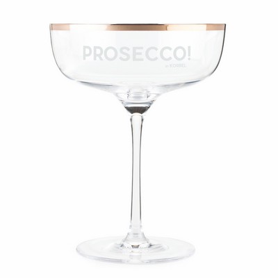 Copper Rim Crystal Coupe Set by Twine®