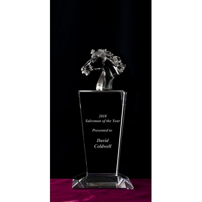 Crystal Sculpted Horse Head Award