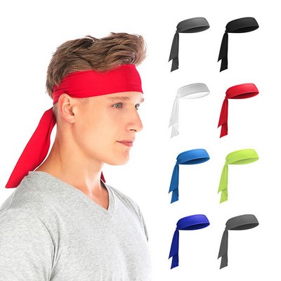 Tie Tennis Bandana Elastic Sports Sweatband