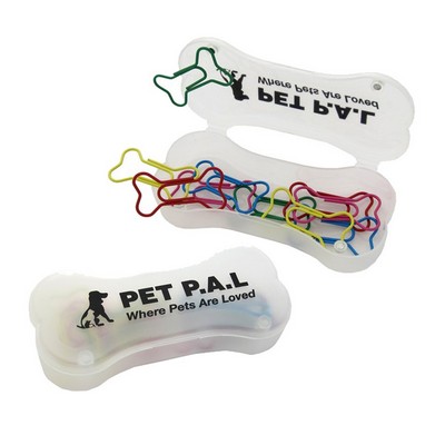 Bone Shaped Paper Clips w/ Case