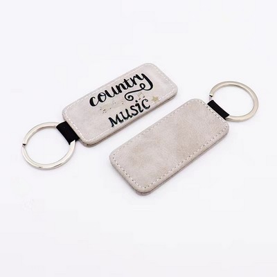 Multi Color Leather Keychain