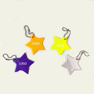 2'' x 2'' PVC Night Riding Reflective Star Pendant Safety Reflector