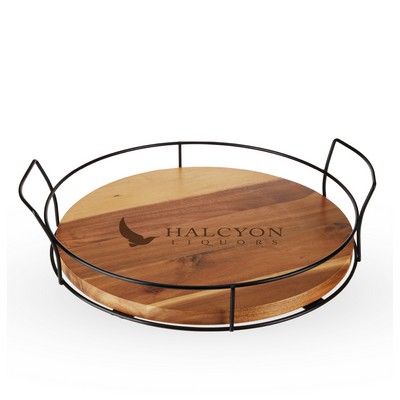 Twine Living® Modern Manor Acacia Cocktail Tray