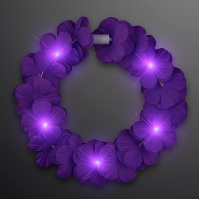 Purple LED Value Flower Crowns, Lei Headband - BLANK