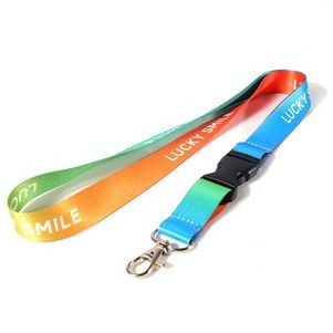 3/4" Full Color Dye Sublimated Lanyard w/ Buckle Release