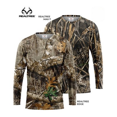 4.4 oz. Realtree® Men's Polyester Interlock Long Sleeve T-Shirt