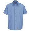 Dickie's® Men's Canvas Short Sleeve Work Shirt - Light Blue