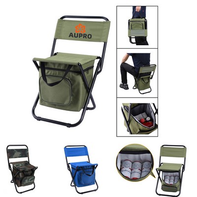 Backrest Stool with Cooler Bag