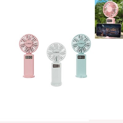 USB Handheld Fan Phone Holder