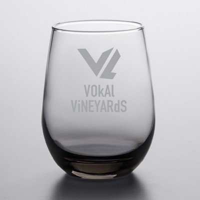 Deep Etched or Laser Engraved Libbey® 231SM 15.25 oz. Moonstone Grey Stemless White Wine Glass