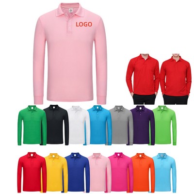 Long-Sleeved Polo Shirt