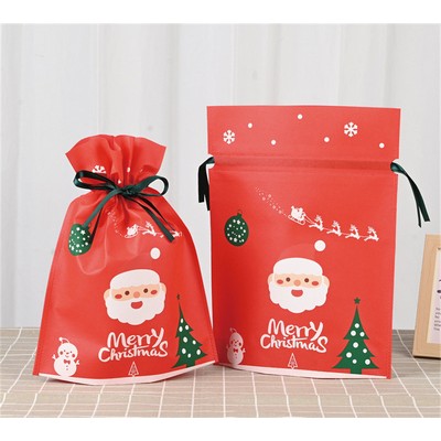 Non-Woven Christmas Drawstring Bag