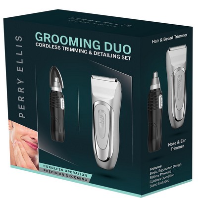 Perry Ellis Grooming Duo Cordless Trimming and Detailing Set