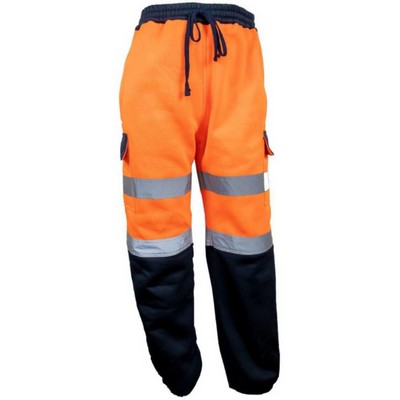 Hi Vis Safety Color Block Sweatpants Class E Reflective Tape Joggers