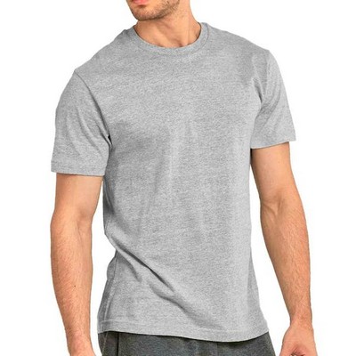 Men's Crew Neck T-Shirts - Gray, 3X, Heavyweight (Case of 10)