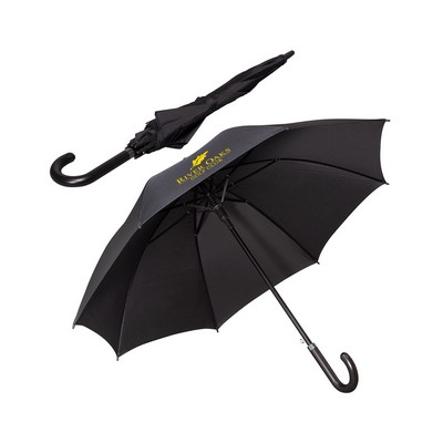 Leeman™ 48" Executive Umbrella with Curved Faux Leather Handle