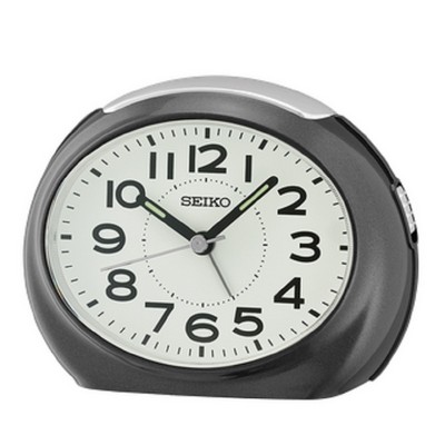 Seiko Tokai Metallic Black Bedside Alarm Clock