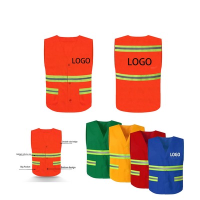 High visibility reflective safety vest