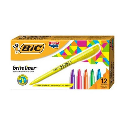 BIC Highlighters - Assorted, 12 Pack (Case of 18)