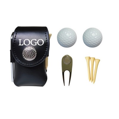 Leather Golf Ball Bag