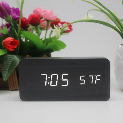 Luminous Digital Multifunction Wooden Alarm Clock