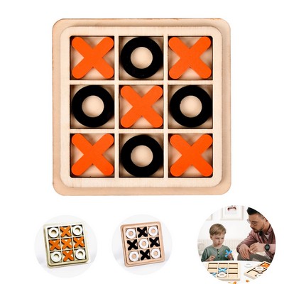 Wooden Tic Tac Toe Game Table Toy