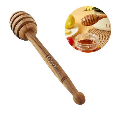 6 1/3" 100% Natural Wooden Honey Dipper/Honeycomb Stick