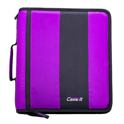 Case-It Classic Zipper Binders - Deep Purple, 2 (Case of 6)